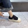 Small height increase thick-soled muffin women's shoes 2025 autumn and winter new versatile soft-soled casual board shoes soft leather single shoes