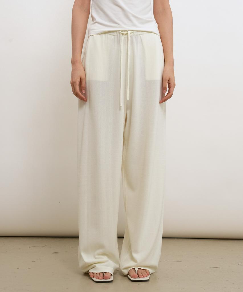 GENERALIDEA Temperature Cut Cool Semi-Wide Knit Pants [Ivory] / Gf2Lpt520