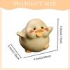 Duck Tea Pet Ornament Clay Decorative Craft Art Animal Figurine Sculpture for Gift Bookshelf