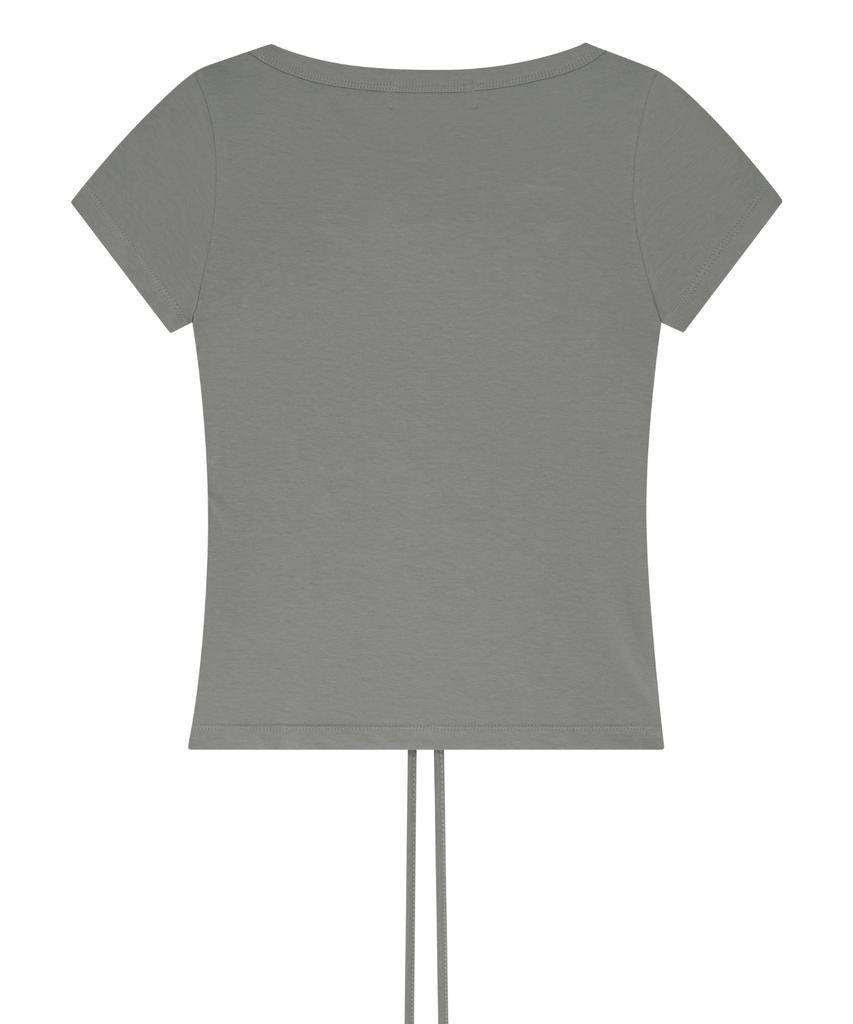 Podeowedeo Eyelet Angel Blade T-Shirt (Gray)