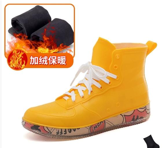 

Модные женские водонепроницаемые резиновые дождевые ботинки на шнуровке, кроссовки, праздничная обувь, садовые, дизайнерские, трендовые, парные 44