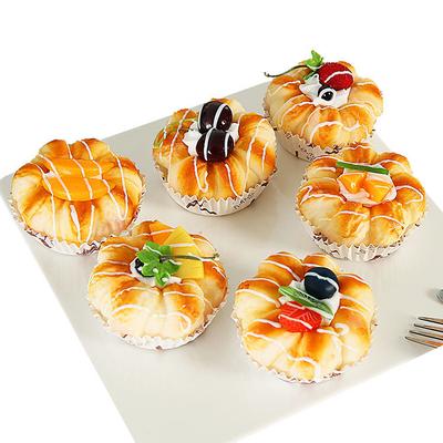 6pcs Artificial Cupcakes for Display Faux Cake Decor Realistic Faux Desserts Pastries for Decoration