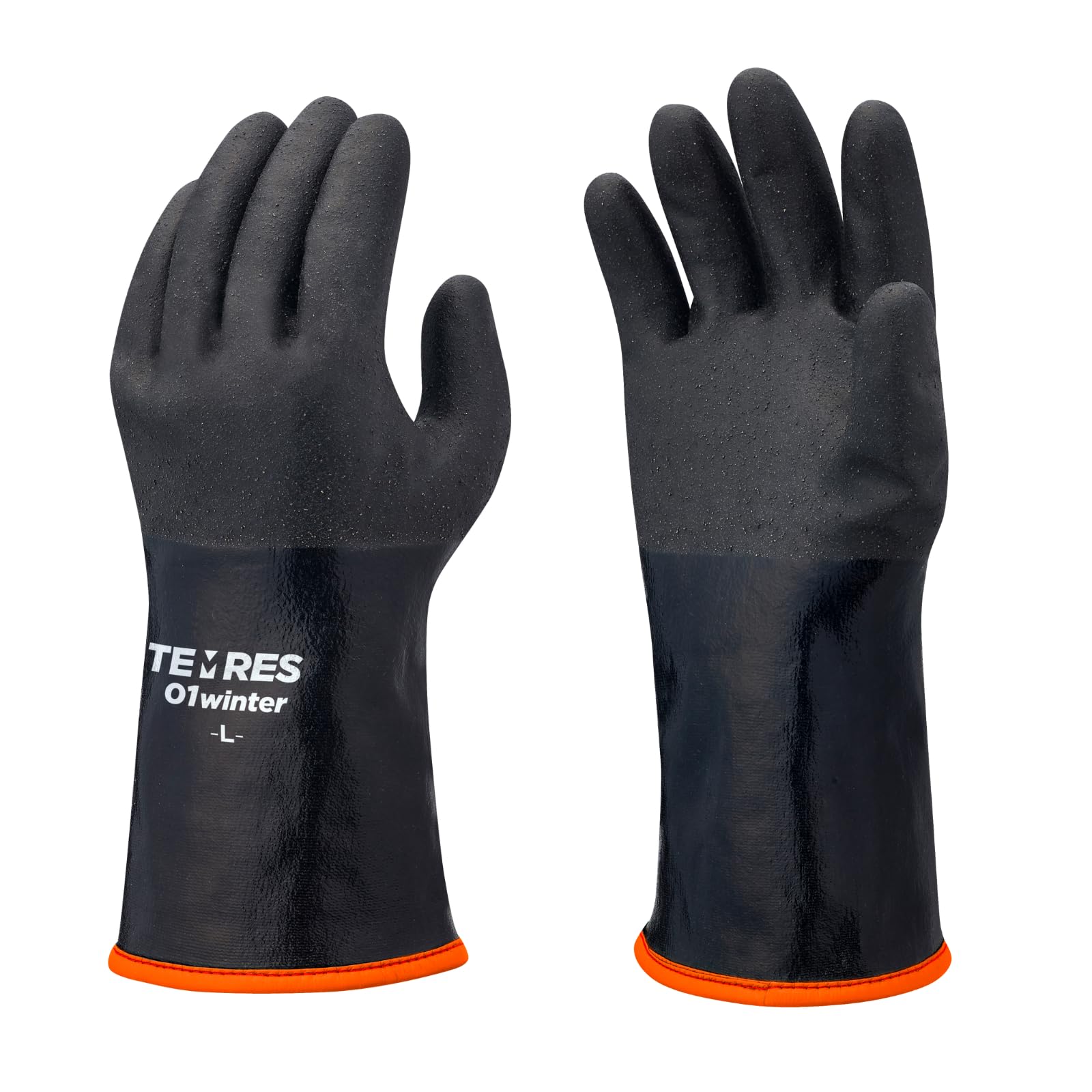 

TEMRES 01winter Зимние Дышащие и Размер с Внутренней Без Оранжевой Кромки Перчатки, Для Улицы, Водонепроницаемые, L, Черный, Манжета, Шнурок,