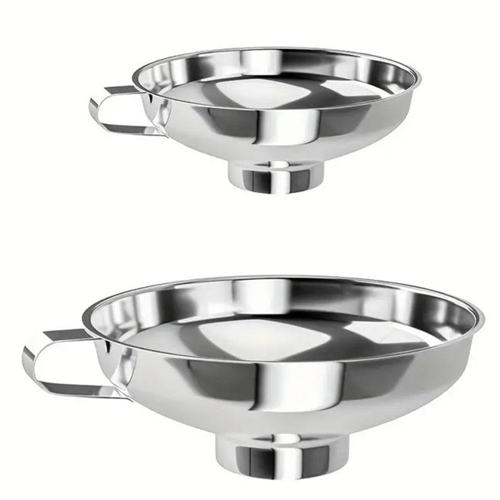 Stainless Steel Wide Opening Funnel For Jar Filling Liquid Transfer Rutproof Kitchen Jar Filling Tool Kitchen Organization