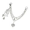 Multi Functional Heart Bows Fringe Charm For Purse or Keychain Accessory Feature Elegant Design And Stylish Appearance