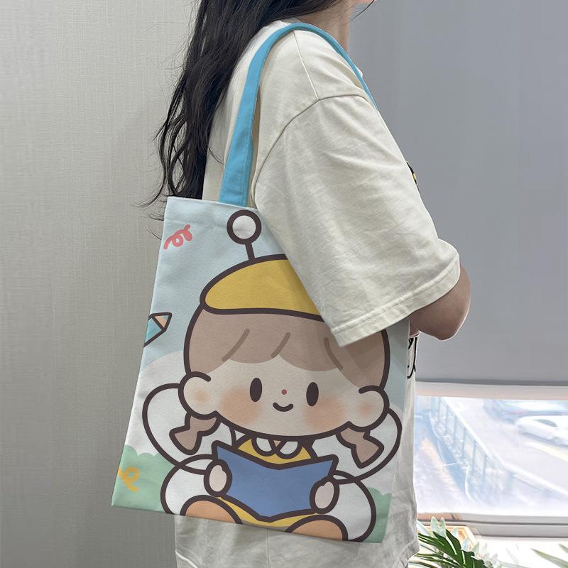 Eco-Friendly DIY Canvas Tote Bag with Custom Logo for Advertising