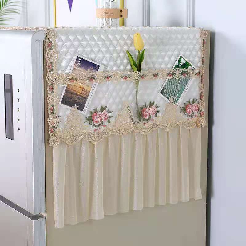 Refrigerator Towel Lace Refrigerator Towel Double Door Dust Cover Washing Machine Cover Universal