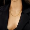 Gold Plated Mixed Link Chain Necklace Fashion Jewelry for Women