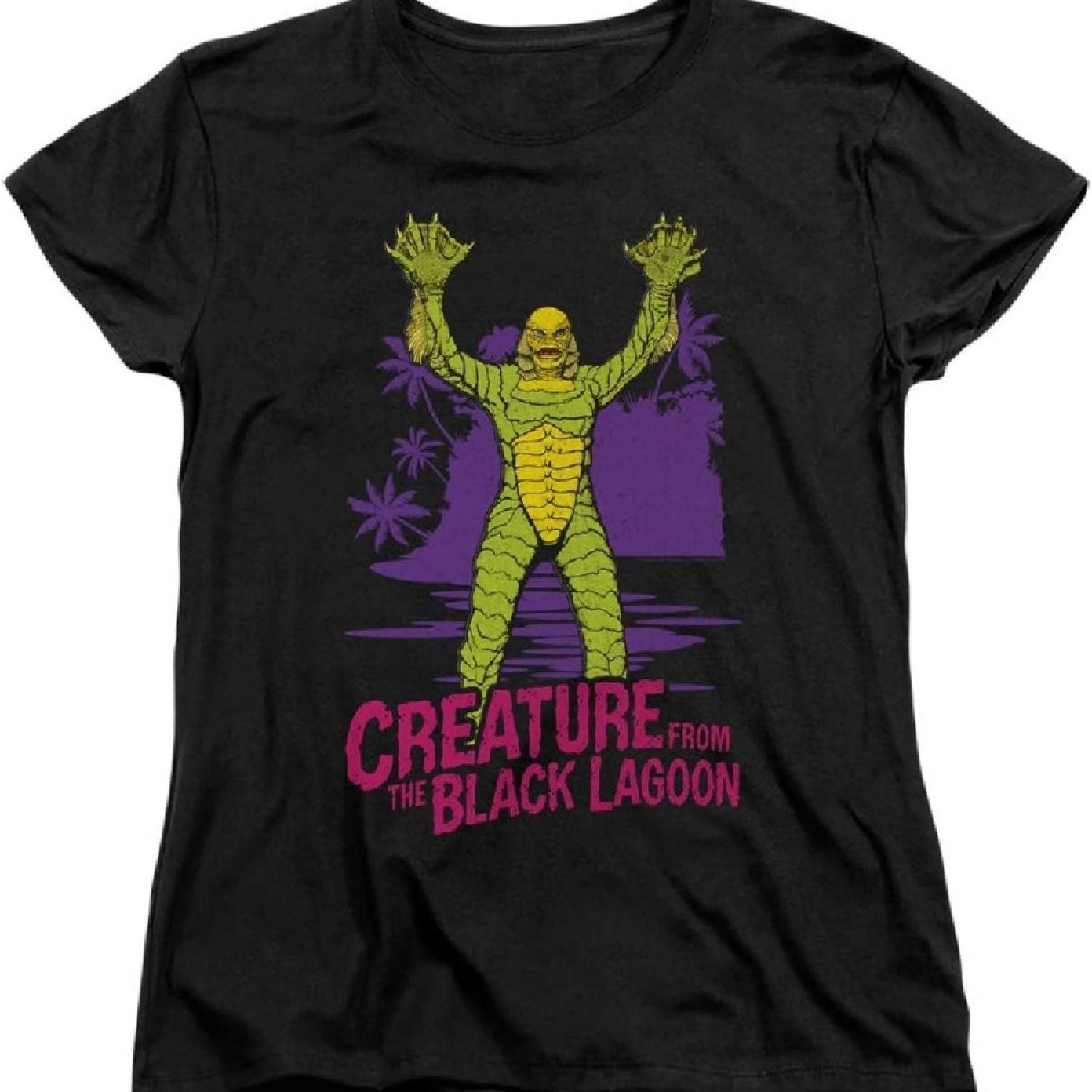 

A&E Designs Женская футболка Существо из Черной лагуны Гиллман Черная футболка XXXXXL