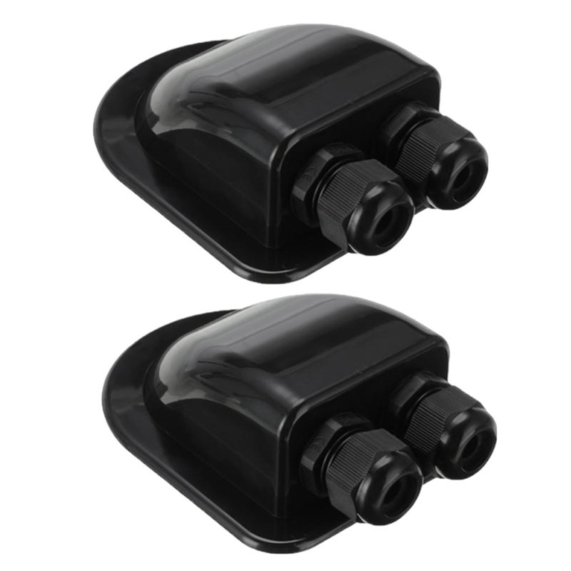 1/2Pcs Solar Panel Single/Double Hole Wire Cable Entry Gland Box ABS Waterproof Sealing Junction Boxes RV Caravan Accessories