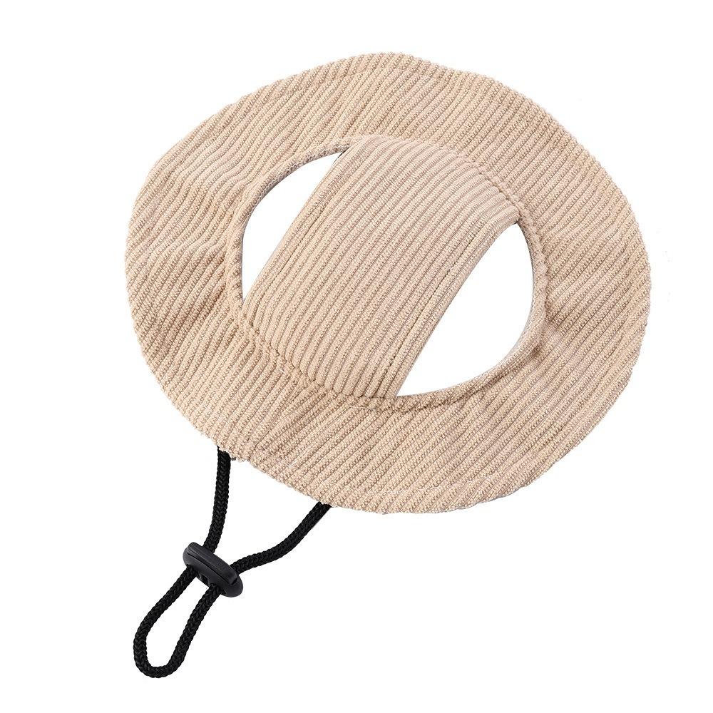 Exposed Ears Dog Fisherman Hat Breathable Pet Sun Hat Cute Dog Sunscreen Hat Outdoor