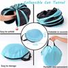 Paw-some Playground, Dangling Ball Toy Delight, Portable Cat Tunnel For Your Feline's Daily Dose Of Fun, Interactive Peek Hole, S-Shape Tunnel, Safe a