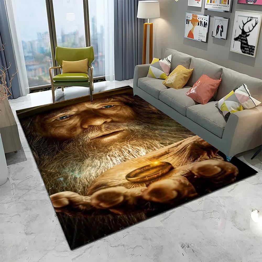 L-Lord of the Rings H-Hobbit HD Carpet Rug for Home Living Room Bedroom Sofa Doormat Decor,kid Play  Area Rug Non-slip Floor Mat
