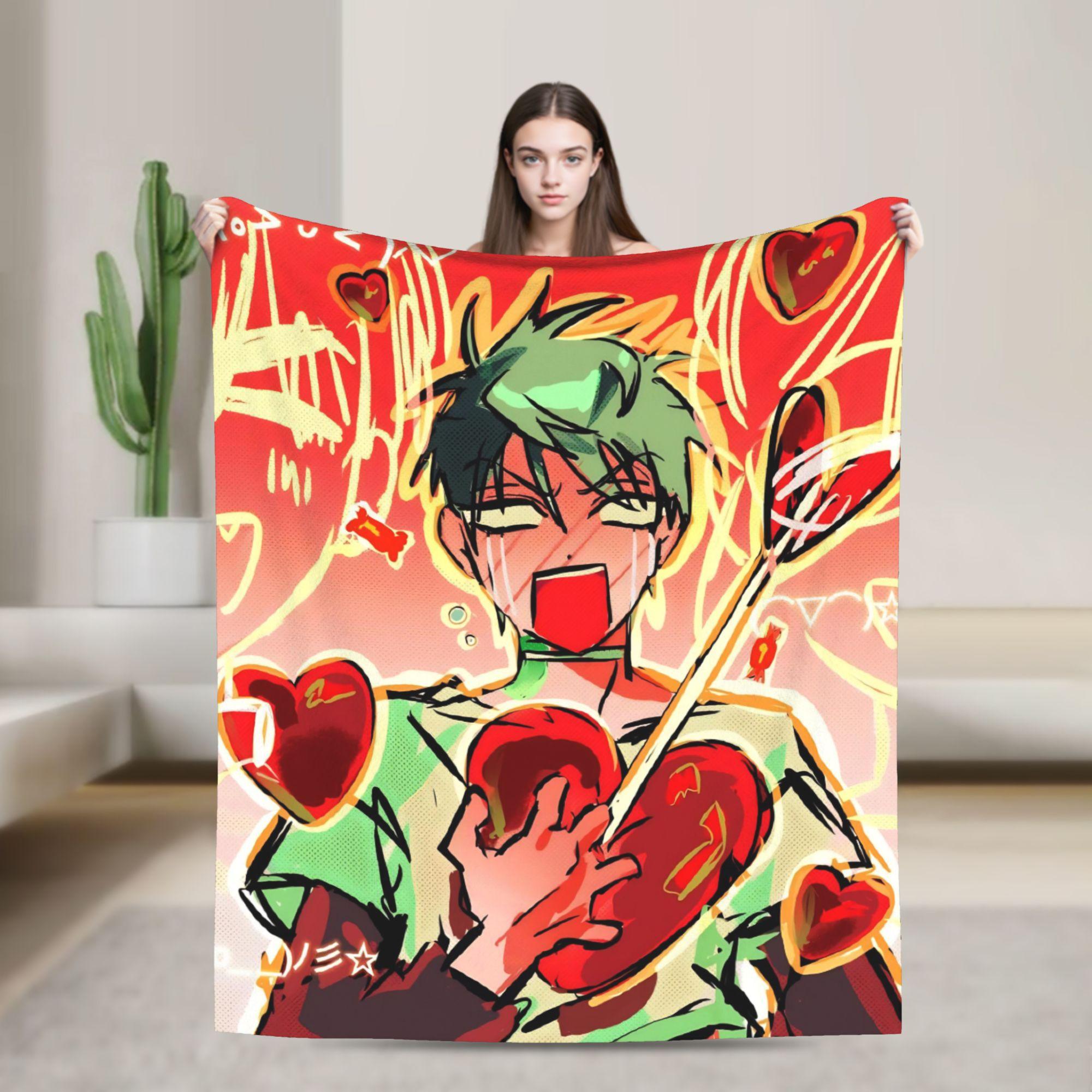 

Soft Warm Blanket Decorative Alien Stage Manga Character Artwork Throw Blanket Flannel Bedspread For Couch Bed Sofa Bed Cover 75x100cm (30x40inch)