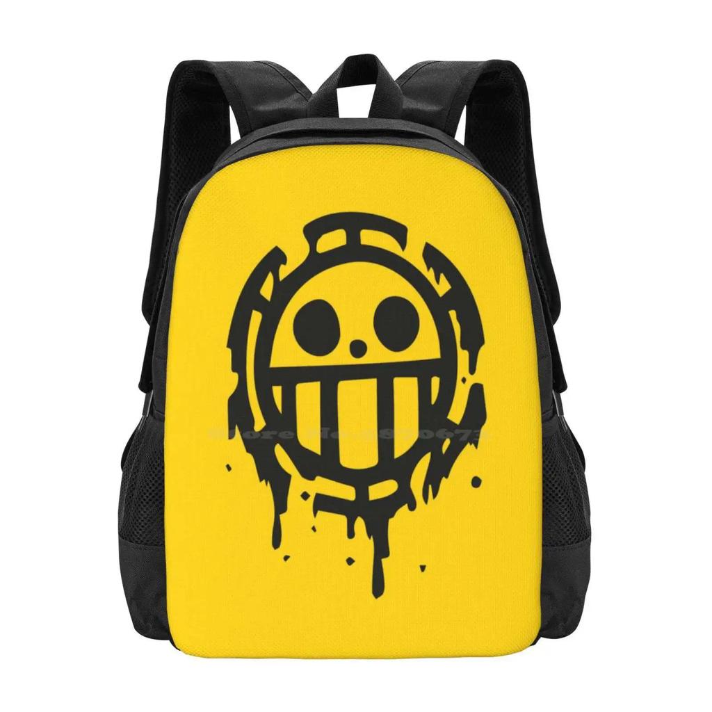 Trafalgar D. Water Law Pattern Design Laptop Travel School Bags Trafalgar D Law Trafalgar D Water Law Trafalgar Law Monkey D