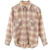 PENDLETON 70s Vintage Check Pattern Long Sleeve Western Shirt L Beige Men's Used