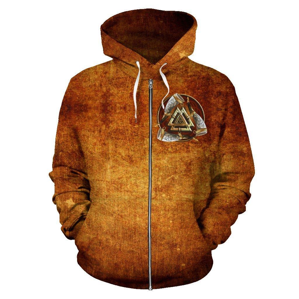 Tattoo Printed Sweatshirt Zipper Hooded Sweatshirt