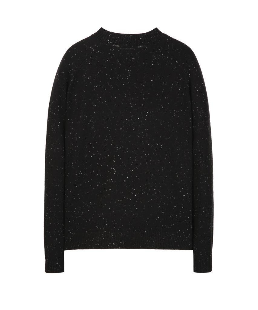 IL CORSO Merino Wool Neff Round Neck Knit Black