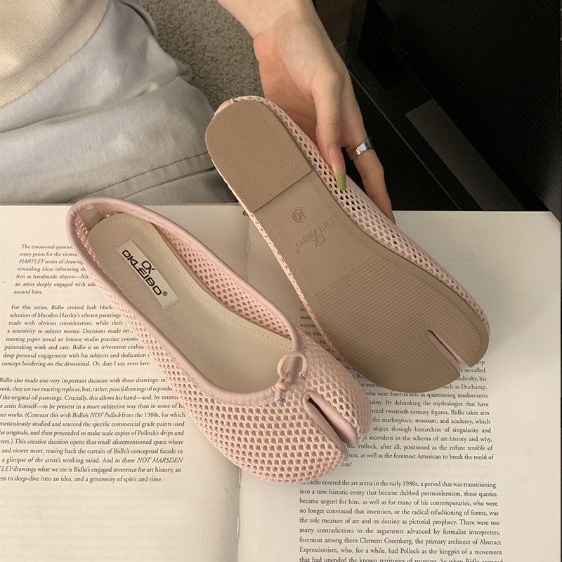 Fashion Luxury Fashion Shallow Women Ballet Flats Shoes Summer Spring Female Mesh Breathable Footwear Ladies Flats Slip On Shoes