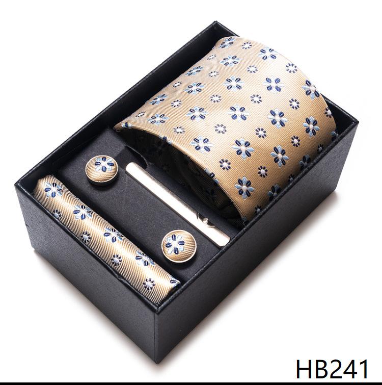 Cravate formelle pour homme, boutons de manchette, serviette de poche, costume six pièces, costume haut de gamme, petit foulard carré, motif rétro, marié, mariage