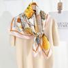 New printed twill square scarves: versatile scarves for travel and the workplace, including professional neckerchiefs