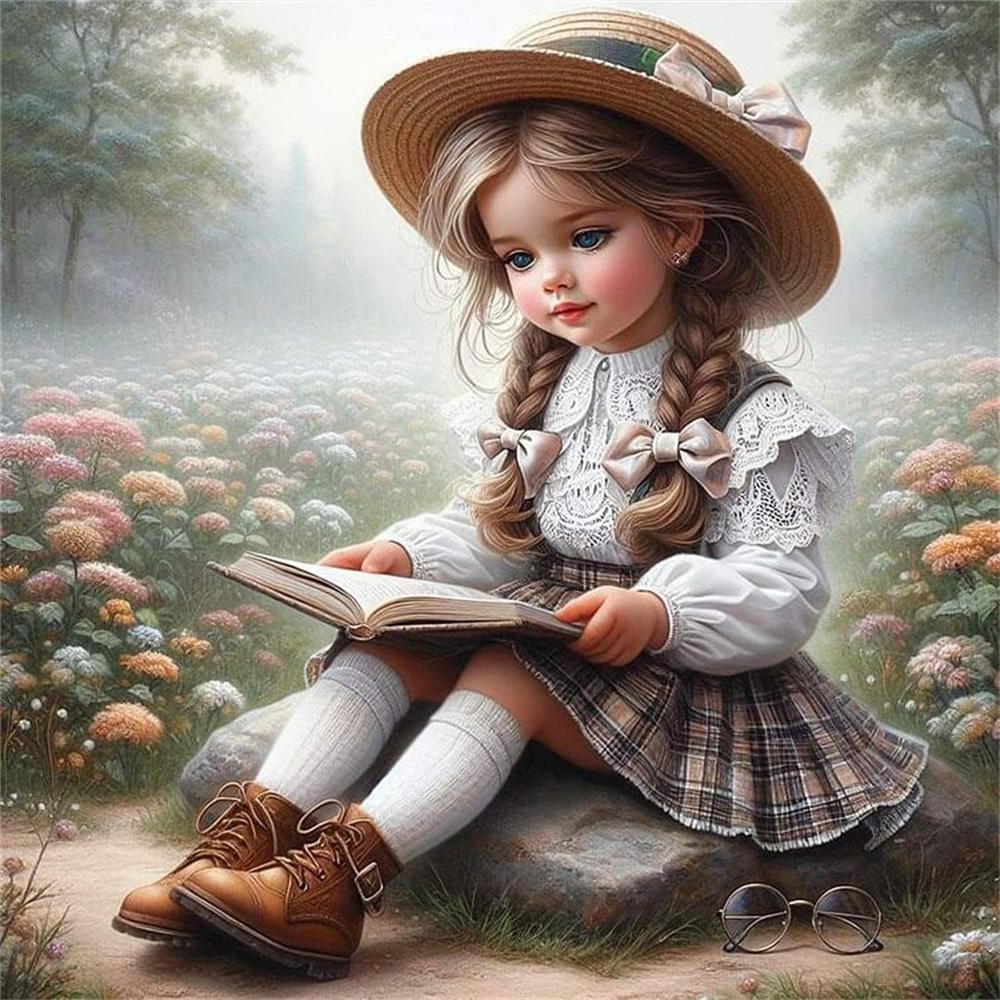 Diamond Art Painting Kits Girl Horse Portrait Cross Stitch Needlework Diamond Embroidery Kits Figure Wall Decor
