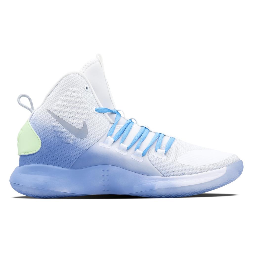 Nike Hyperdunk X Cushioning Anti-Slip Wear-Resistant Breathability Mid-Top Basketball Shoes Men's Blue White Green AO7890-101(Team28-)