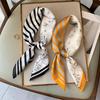 1116 new spring and autumn small floral temperament small silk scarf women's headband decorative scarf 71 square scarf dual-purpose shawl headband
