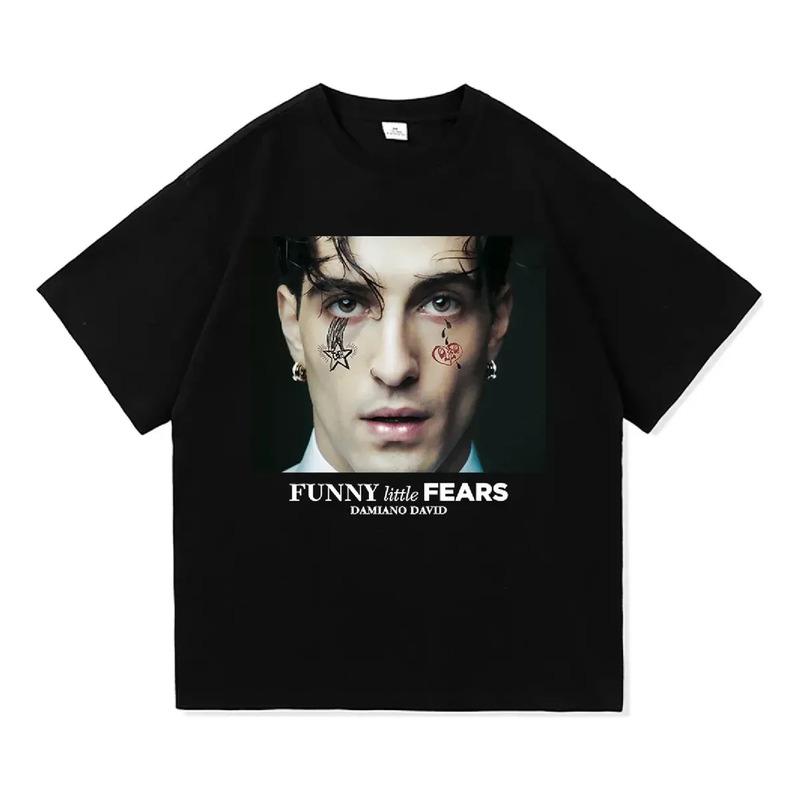Camiseta Divertida De Damiano David Con Estampado Little Fea S