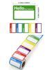 300 Self-Adhesive Name Tag Stickers/Roll: Colorful DIY Labels for Storage & Office Use