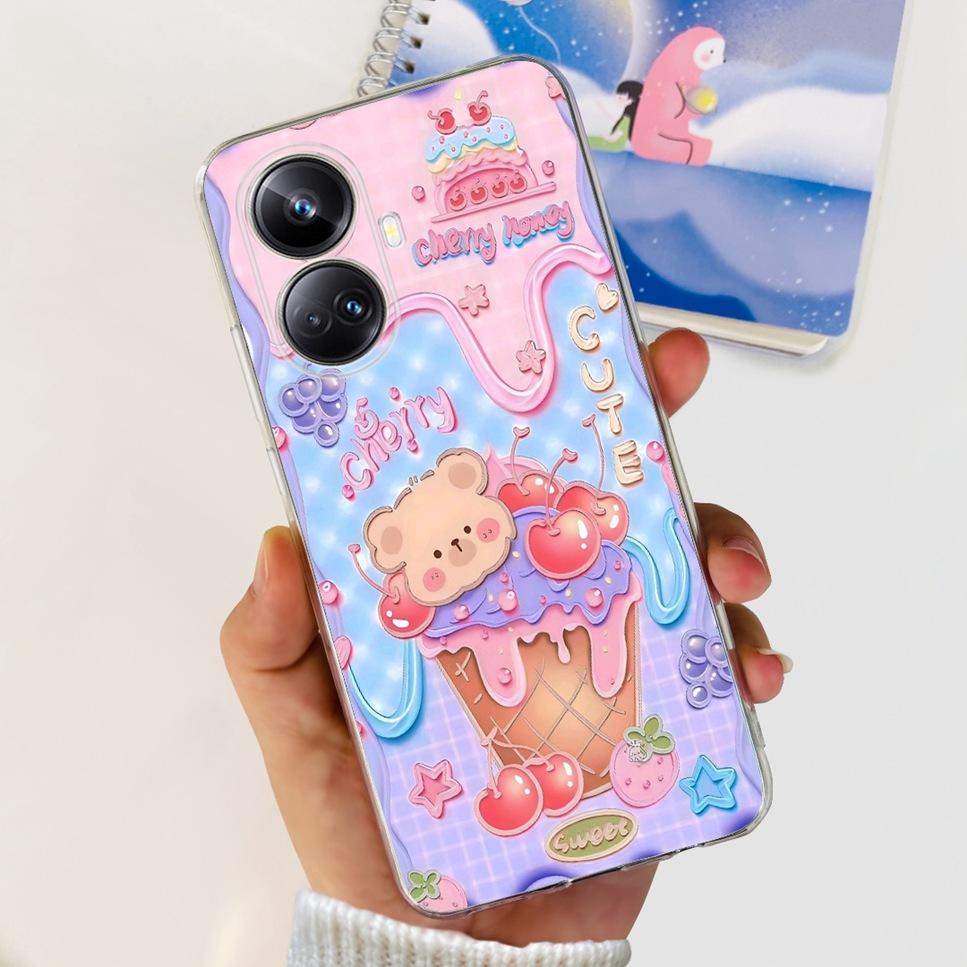 For Realme 10 Pro+ 6.7" RMX3687 Case Cute Cartoon Astronaut Cat Soft Silicon TPU Cover For Realme 10 Pro Plus Bumper Phone Case