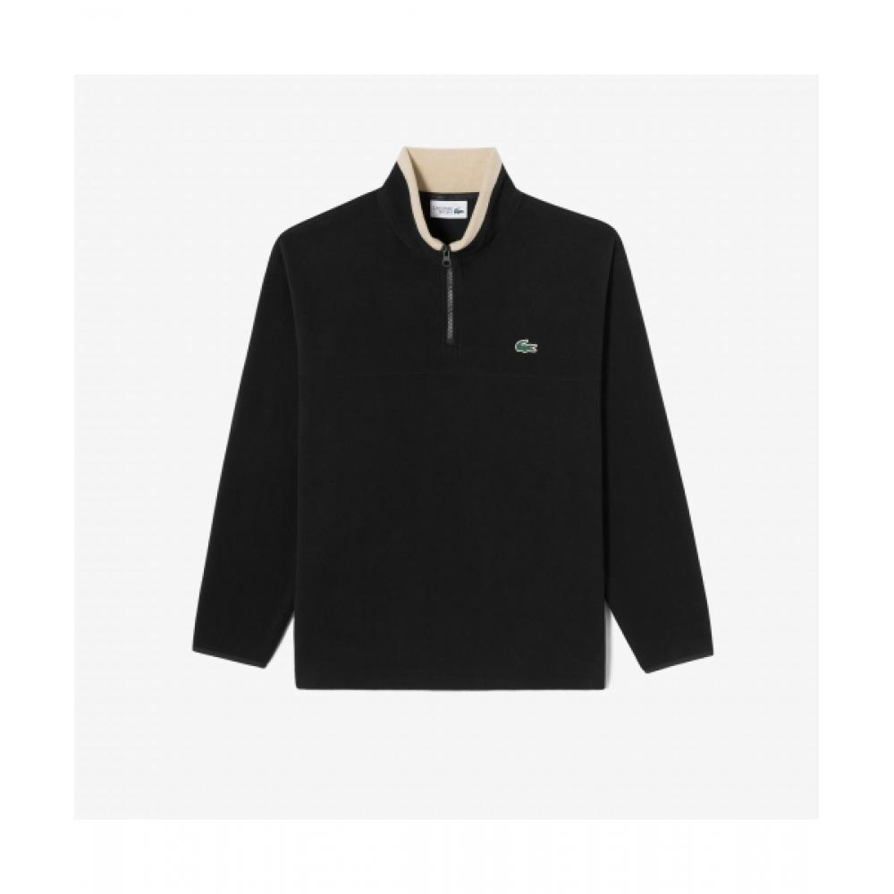 

Lacoste Мужская флисовая кофта на молнии до середины [черный] 003