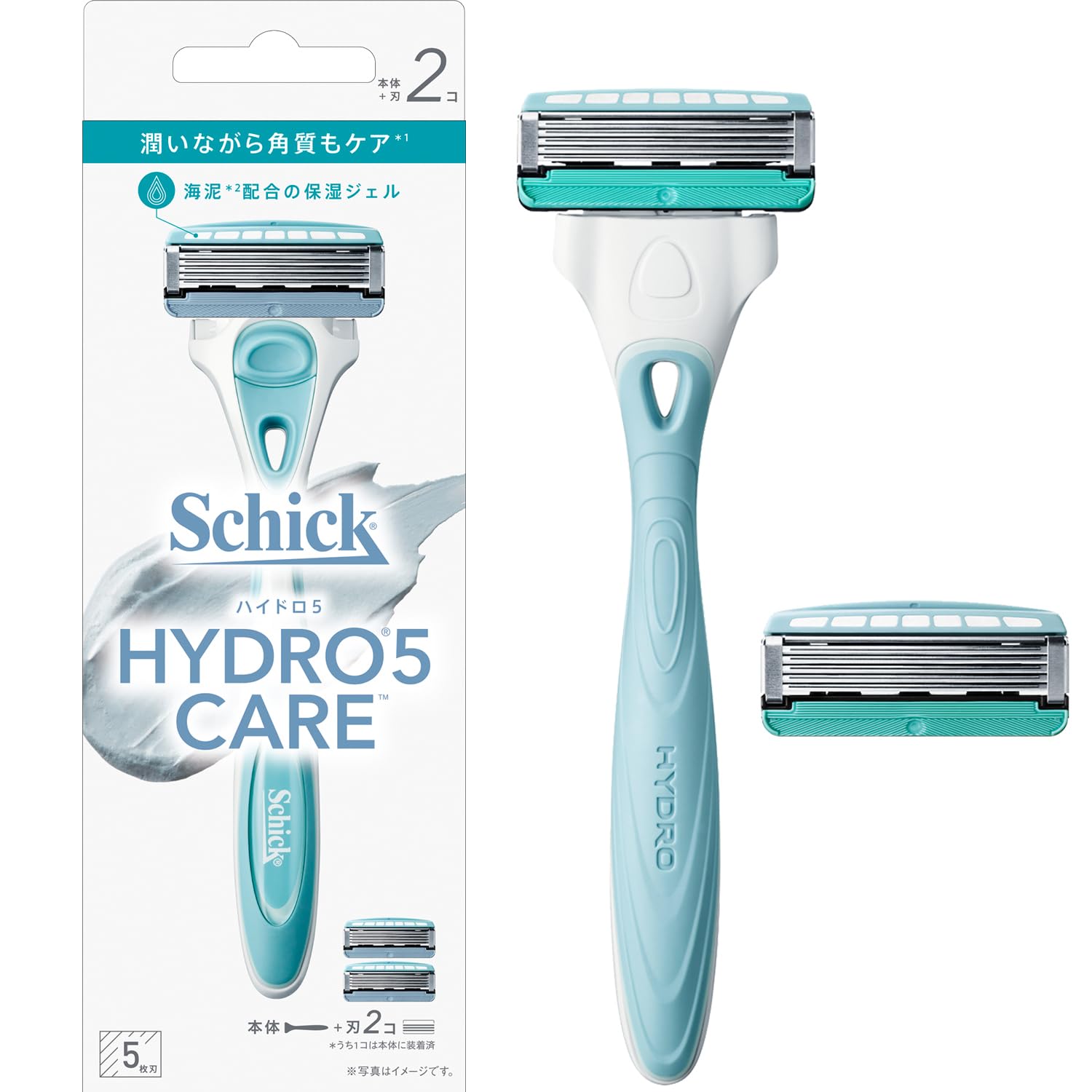 Schick Hydro 5 Care 5-Blade Razor with Holder Blades Included and 1 Replacement Blade Men