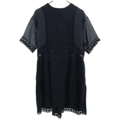 SEE BY CHLOE Short Sleeve Long Dress S Black Women Used