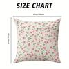 Blossom Vine Square Jacquard Pillow Cover for Sofa Office Waist Cushion Cover Home Decorative Pillowcase