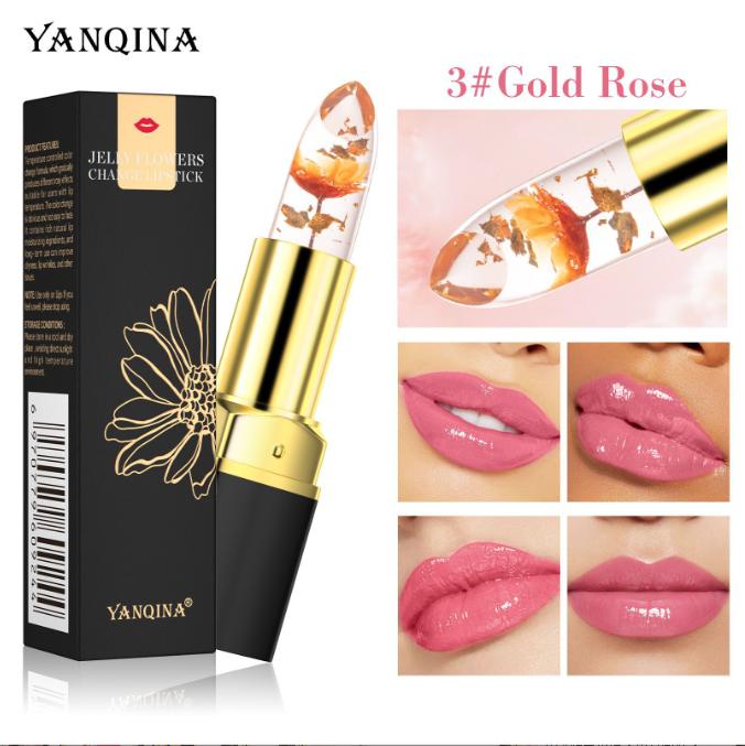 Voděodolný lesk na rty Flower Lipstick hydratační krém na rtěnku se změnou teploty