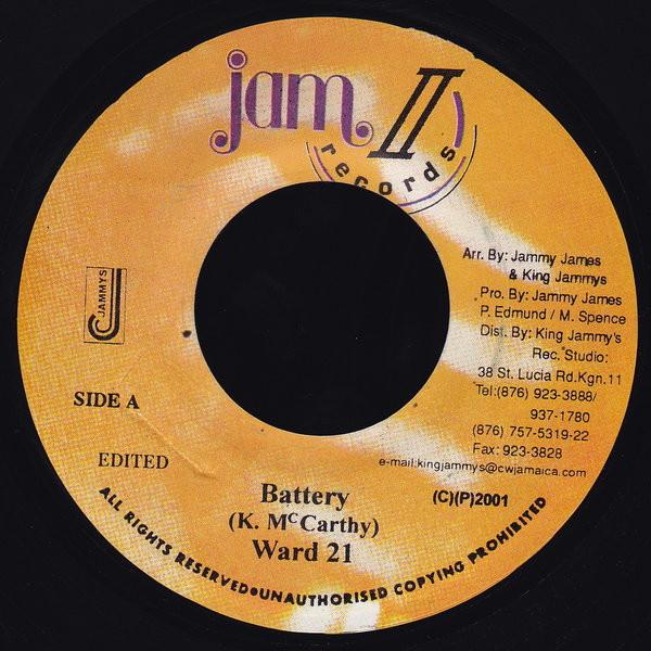 7inch Record WARD 21 - Battery NONE Jam II Records 2001 Jamaica Reggae, Ska & Dub Used