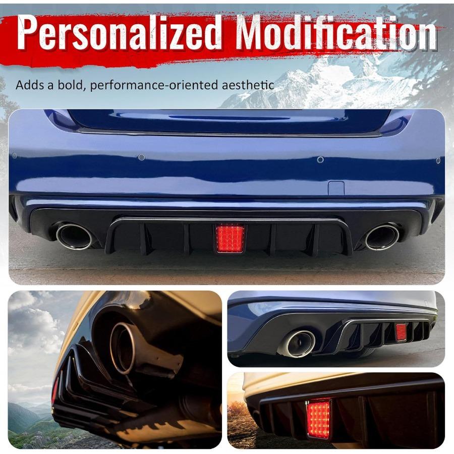 Dyfuzor Tylny Kompatybilny z 20182025 Infiniti Q50 Błyszczący Czarny PP Dodatek Wargi Dyfuzora Spoilera Rozdzielacza Zderzaka Tylnego Z Pokrowcem