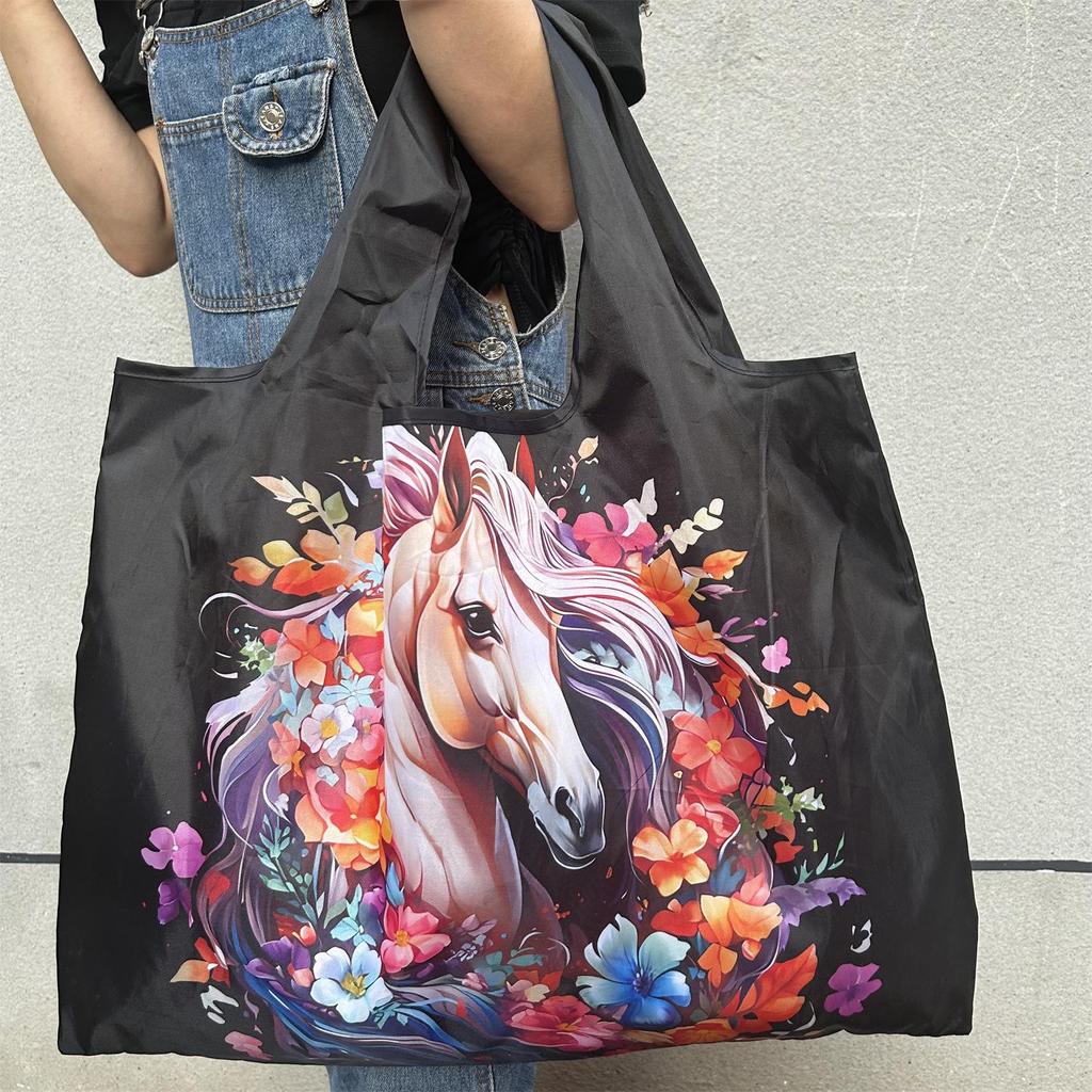 Miljøvennlig Sammenleggbar Skulderveske med Stor Kapasitet for Kvinner