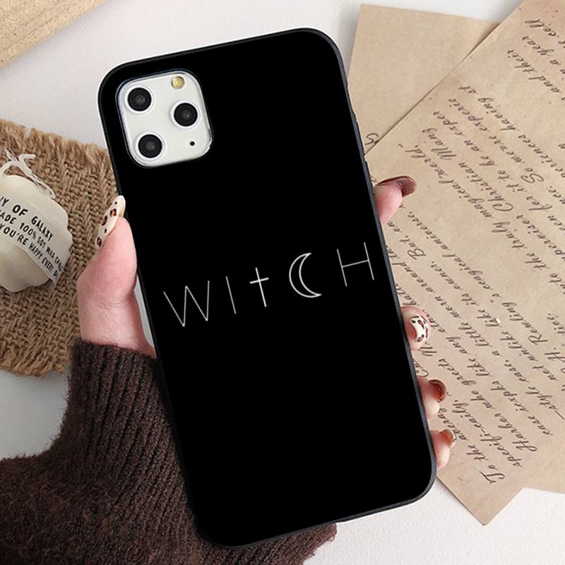 Witch and Cat Colorful Cute Phone Case for iPhone 11 12 13 Pro XS MAX 8 7 6 6S Plus X 5S SE 2020 XR Cover