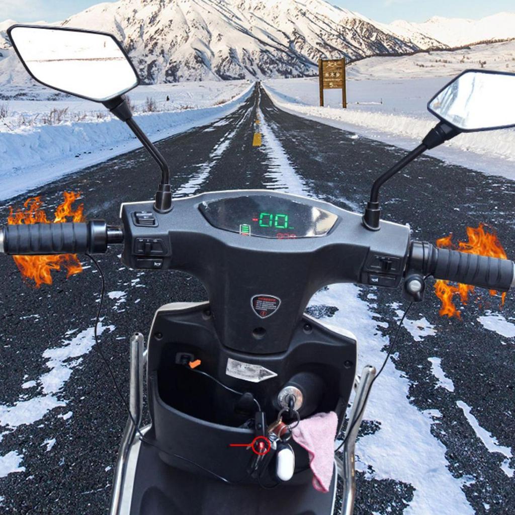 Beheizte Motorradgriffe USB-betrieben Winterradfahren Handwärmer Motorrad-Heizgriffabdeckung für kalte Wintertage Roller