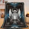 Viking Blanket Vikings Norse Mytholog Decor Throw Blanket Gifts for Girls Boys Super Warm Soft Plush Lightweight Fleece Flannel