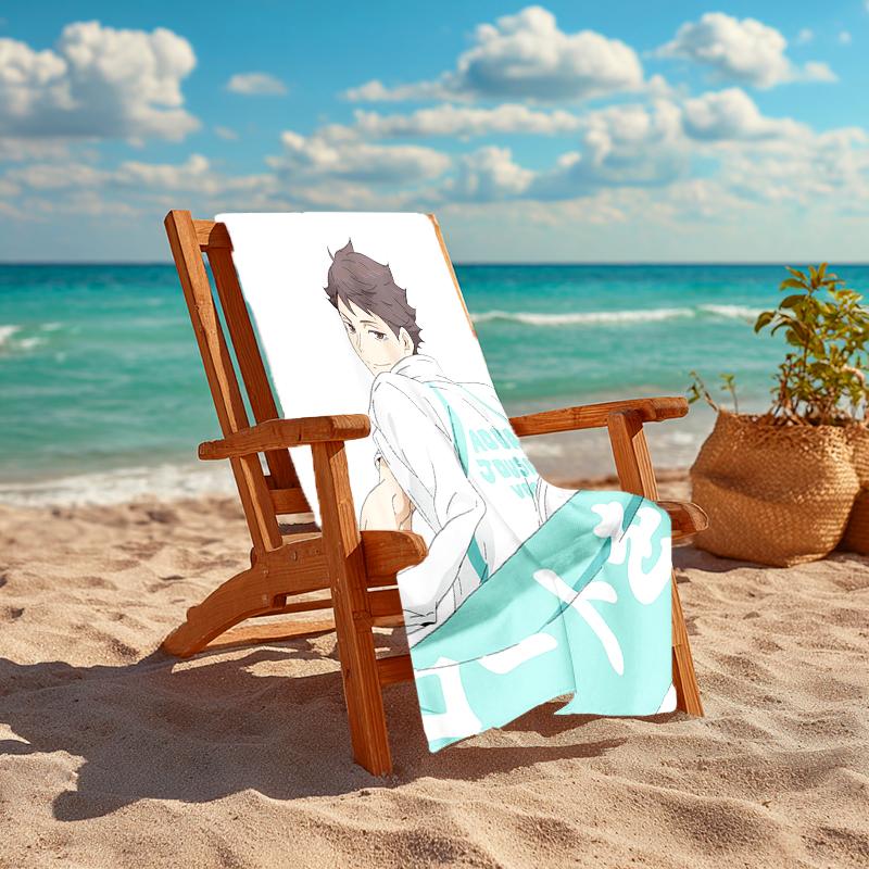 1pc Oikawa Tooru1 Beach Towel, Comfortable and Thick, and Swimming/Bath/Picnic/Camping Towel, Suitable for Seaside Beaches