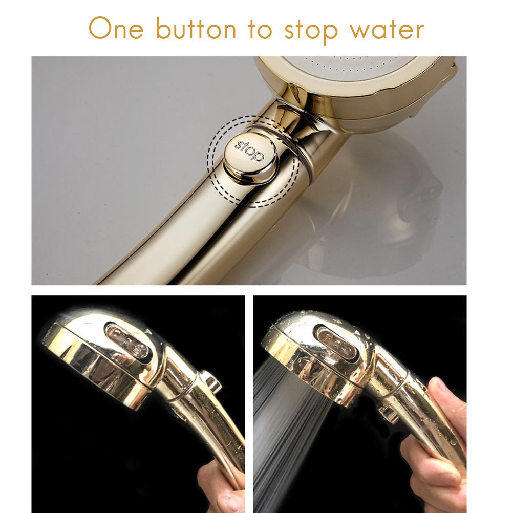 Handheld Shower Head Universal Removable Water Saving Shower Head with 3 Modes