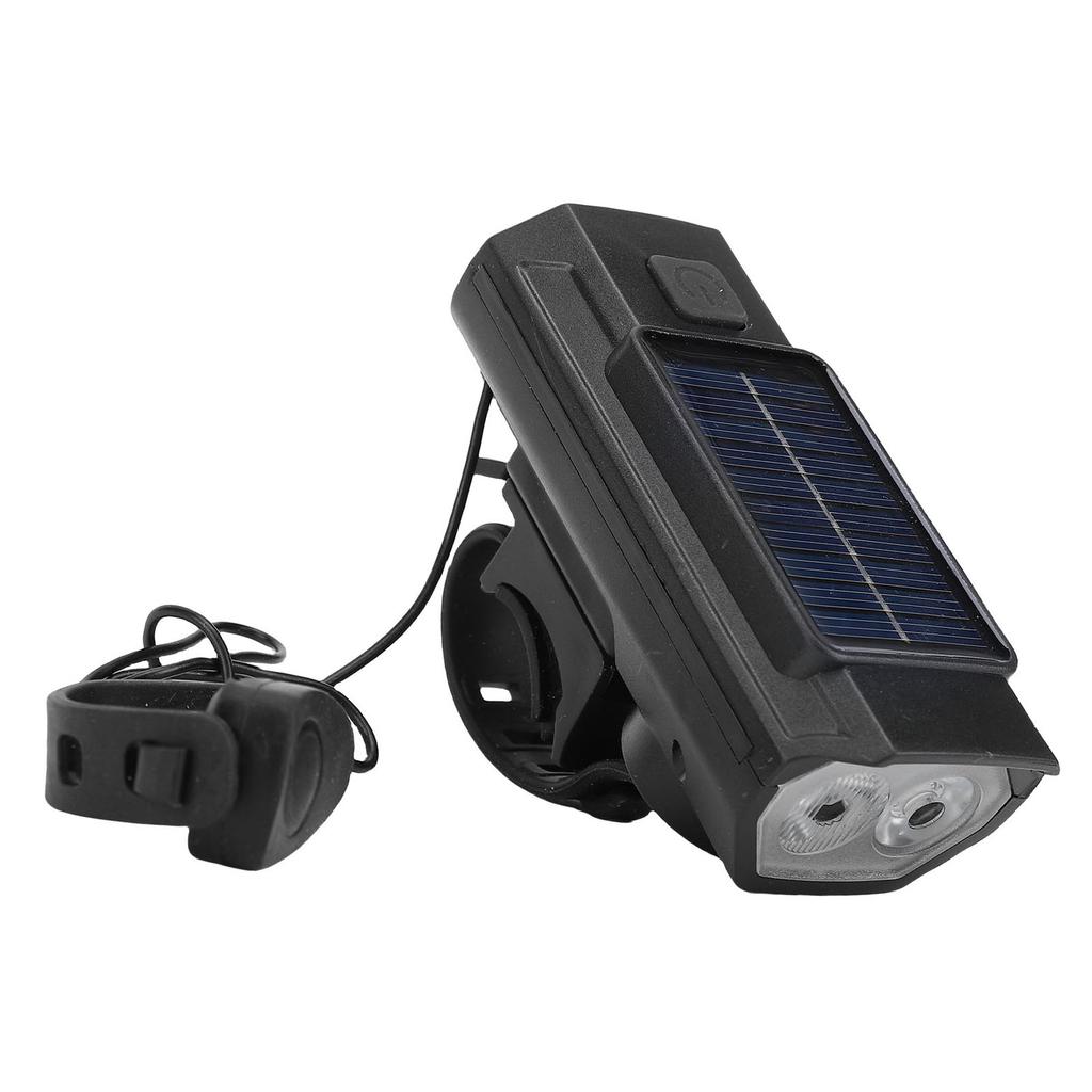 Luce Bici Solare Impermeabile Anti Alta Luminosità Integrata Tromba Bici Solare Luce Anteriore per Ciclismo Notturno