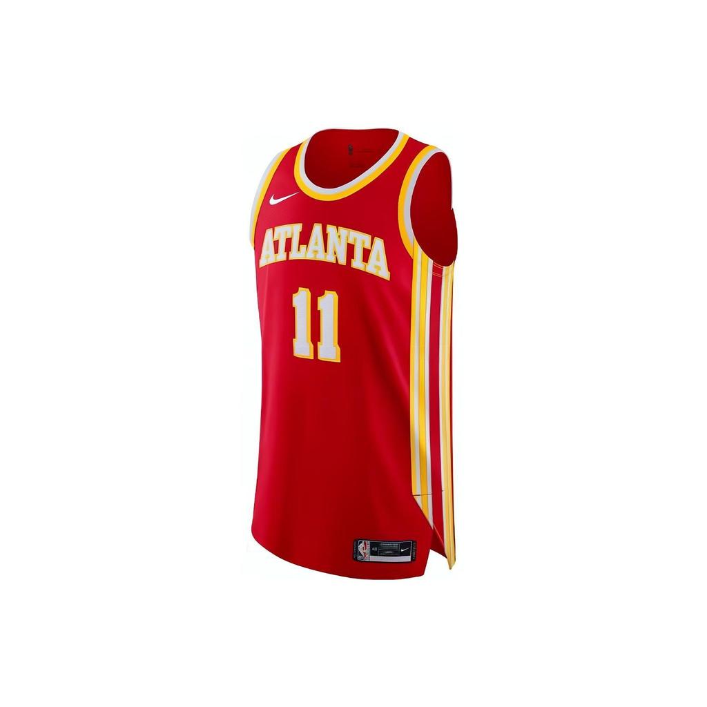 Nike Printed Logo Round Neck Side Slit Basketball Vest 2022-2023 Season Trae Young Atlanta Hawks Men Tops Red CN6326-657