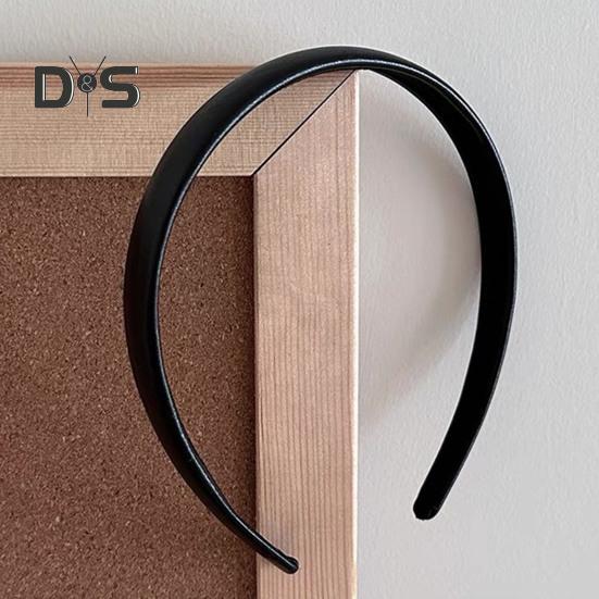 Adjustable Golden Headband Faux Leather Wrapped Thin Hair Hoop Luxurious Finish Satin Material Weddings Hairband