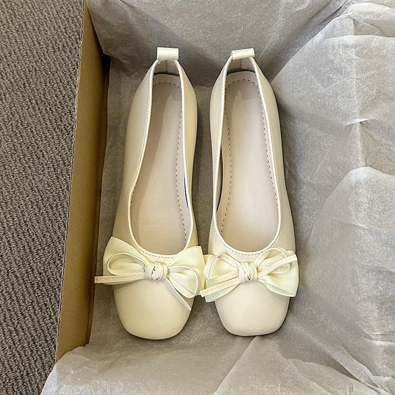 Fashion Low heeled flat sole single shoes for women versatile simple comfortable daily commuting gentle shoes for women single shoes
