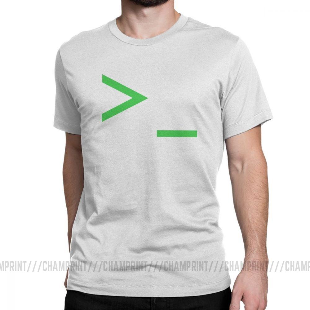 Command Prompt Men's T Shirt Unix Shell Command Line Prompt Code Programming Tees Short Sleeve O Neck T-Shirt Cotton Summer Tops
