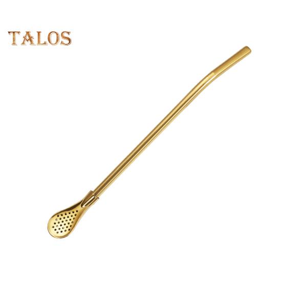 

Ложка-соломинка из нержавеющей стали для напитков, многоразовый фильтр для чая, соломинка для помешивания, многофункциональная, герметичная, для питья различных напитков 21cm